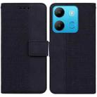 For Infinix Smart 7 African Geometric Embossed Leather Phone Case(Black) - 1