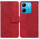 For Infinix Smart 7 African Geometric Embossed Leather Phone Case(Red) - 1