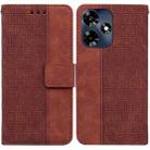 For Infinix Hot 30 Geometric Embossed Leather Phone Case(Brown) - 1