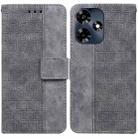 For Infinix Hot 30 Geometric Embossed Leather Phone Case(Grey) - 1