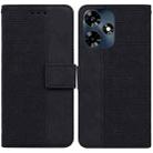 For Infinix Hot 30 Geometric Embossed Leather Phone Case(Black) - 1