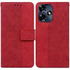 For Infinix Hot 30 Geometric Embossed Leather Phone Case(Red) - 1