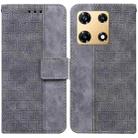 For Infinix Note 30 Pro Geometric Embossed Leather Phone Case(Grey) - 1