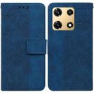 For Infinix Note 30 Pro Geometric Embossed Leather Phone Case(Blue) - 1