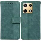 For Infinix Note 30 Pro Geometric Embossed Leather Phone Case(Green) - 1