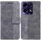 For Infinix Note 30i Geometric Embossed Leather Phone Case(Grey) - 1