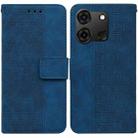 For Infinix Smart 7 India / 7 Plus Geometric Embossed Leather Phone Case(Blue) - 1
