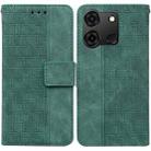 For Infinix Smart 7 India / 7 Plus Geometric Embossed Leather Phone Case(Green) - 1