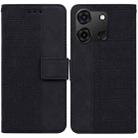 For Infinix Smart 7 India / 7 Plus Geometric Embossed Leather Phone Case(Black) - 1