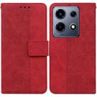 For Infinix Note 30 VIP Geometric Embossed Leather Phone Case(Red) - 1