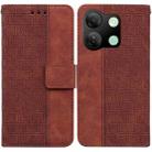 For Infinix Smart 7 HD Geometric Embossed Leather Phone Case(Brown) - 1