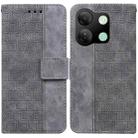 For Infinix Smart 7 HD Geometric Embossed Leather Phone Case(Grey) - 1