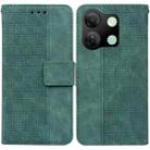 For Infinix Smart 7 HD Geometric Embossed Leather Phone Case(Green) - 1