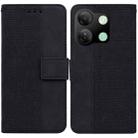 For Infinix Smart 7 HD Geometric Embossed Leather Phone Case(Black) - 1
