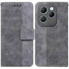 For Infinix Hot 40 / 40 Pro Geometric Embossed Leather Phone Case(Grey) - 1