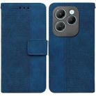 For Infinix Hot 40 / 40 Pro Geometric Embossed Leather Phone Case(Blue) - 1