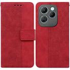 For Infinix Hot 40 / 40 Pro Geometric Embossed Leather Phone Case(Red) - 1