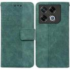 For Infinix GT 20 Pro Geometric Embossed Leather Phone Case(Green) - 1