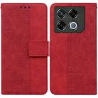 For Infinix GT 20 Pro Geometric Embossed Leather Phone Case(Red) - 1