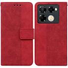 For Infinix Note 40 Pro 5G / 40 Pro 4G Geometric Embossed Leather Phone Case(Red) - 1