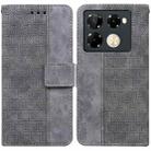 For Infinix Note 40 Pro+ Geometric Embossed Leather Phone Case(Grey) - 1