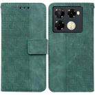 For Infinix Note 40 Pro+ Geometric Embossed Leather Phone Case(Green) - 1