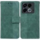 For Infinix Note 40 4G Geometric Embossed Leather Phone Case(Green) - 1