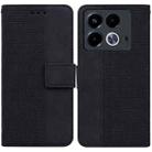 For Infinix Note 40 4G Geometric Embossed Leather Phone Case(Black) - 1