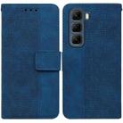 For Infinix Hot 50 4G Geometric Embossed Leather Phone Case(Blue) - 1