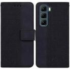 For Infinix Hot 50 5G Geometric Embossed Leather Phone Case(Black) - 1