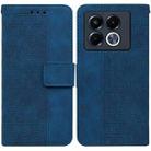 For Infinix Note 40 5G Geometric Embossed Leather Phone Case(Blue) - 1