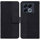 For Infinix Note 40 5G Geometric Embossed Leather Phone Case(Black) - 1