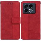 For Infinix Note 40 5G Geometric Embossed Leather Phone Case(Red) - 1