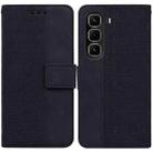 For Infinix Hot 50 Pro 4G Geometric Embossed Leather Phone Case(Black) - 1