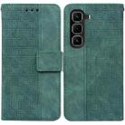 For Infinix Hot 50 Pro+ 4G Geometric Embossed Leather Phone Case(Green) - 1