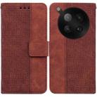 For Infinix Zero 40 4G / 5G Geometric Embossed Leather Phone Case(Brown) - 1