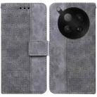 For Infinix Zero 40 4G / 5G Geometric Embossed Leather Phone Case(Grey) - 1