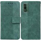 For Nokia XR21 Geometric Embossed Leather Phone Case(Green) - 1