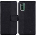 For Nokia XR21 Geometric Embossed Leather Phone Case(Black) - 1