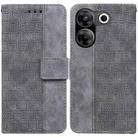 For Tecno Camon 20 Pro 5G Geometric Embossed Leather Phone Case(Grey) - 1