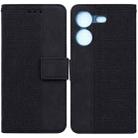 For Tecno Pova 5 Geometric Embossed Leather Phone Case(Black) - 1