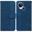 For Tecno Spark 10 5G Geometric Embossed Leather Phone Case(Blue) - 1