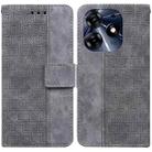 For Tecno Spark 10 Pro Geometric Embossed Leather Phone Case(Grey) - 1