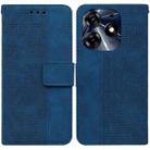 For Tecno Spark 10 Pro Geometric Embossed Leather Phone Case(Blue) - 1