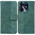 For Tecno Spark 10 Pro Geometric Embossed Leather Phone Case(Green) - 1