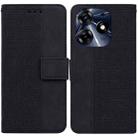 For Tecno Spark 10 Pro Geometric Embossed Leather Phone Case(Black) - 1