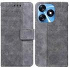 For Tecno Spark 10 / Spark 10C Geometric Embossed Leather Phone Case(Grey) - 1