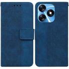 For Tecno Spark 10 / Spark 10C Geometric Embossed Leather Phone Case(Blue) - 1