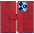 For Tecno Spark 10 / Spark 10C Geometric Embossed Leather Phone Case(Red) - 1