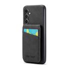 For Samsung Galaxy A34 5G Fierre Shann Crazy Horse Card Holder Back Cover PU Phone Case(Black) - 1